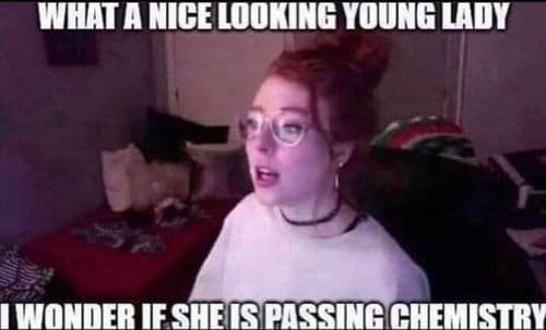 Her mum is pleased with her chemistry grade