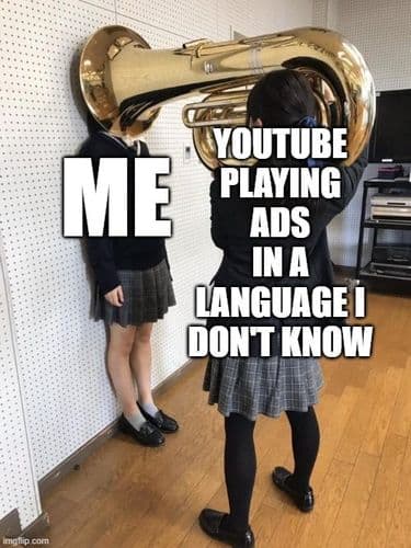 Seriously, WTF YouTube? You do realise that those ads will be useless for me and I always watch content in English, right?