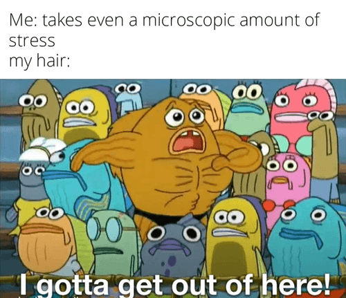 Stress is directly proportional to hair loss