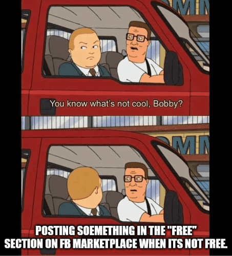 "FREE" but then they say its for trade or just outright post a price on it still.